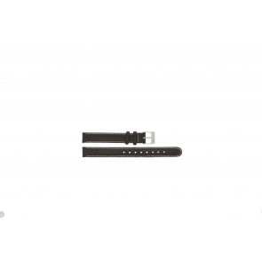Lacoste horlogeband 2000469 / LC-30-3-14-0131 Leder Donkerbruin 12mm + wit stiksel